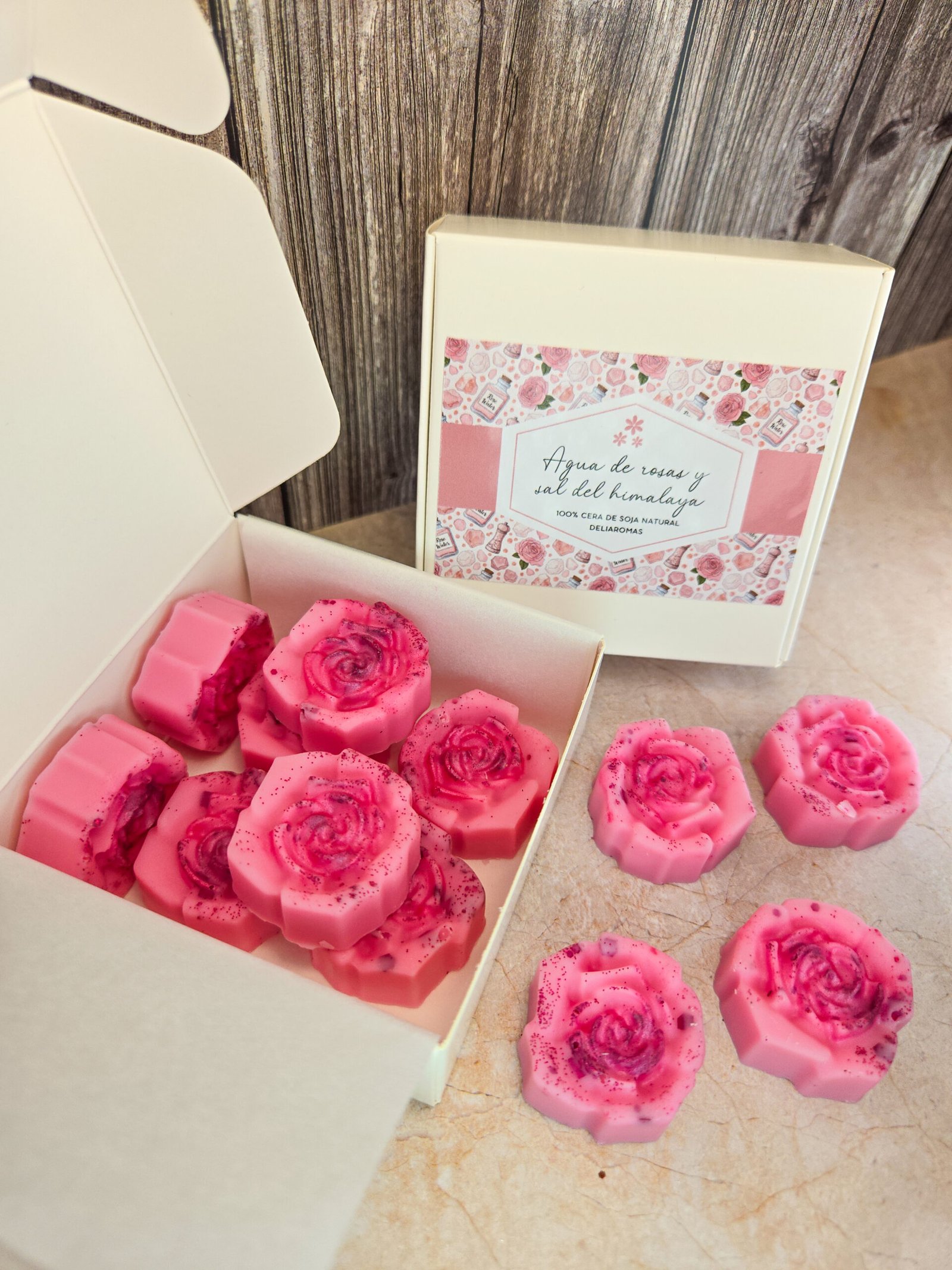Wax melt de Agua de rosas y sal del himalaya