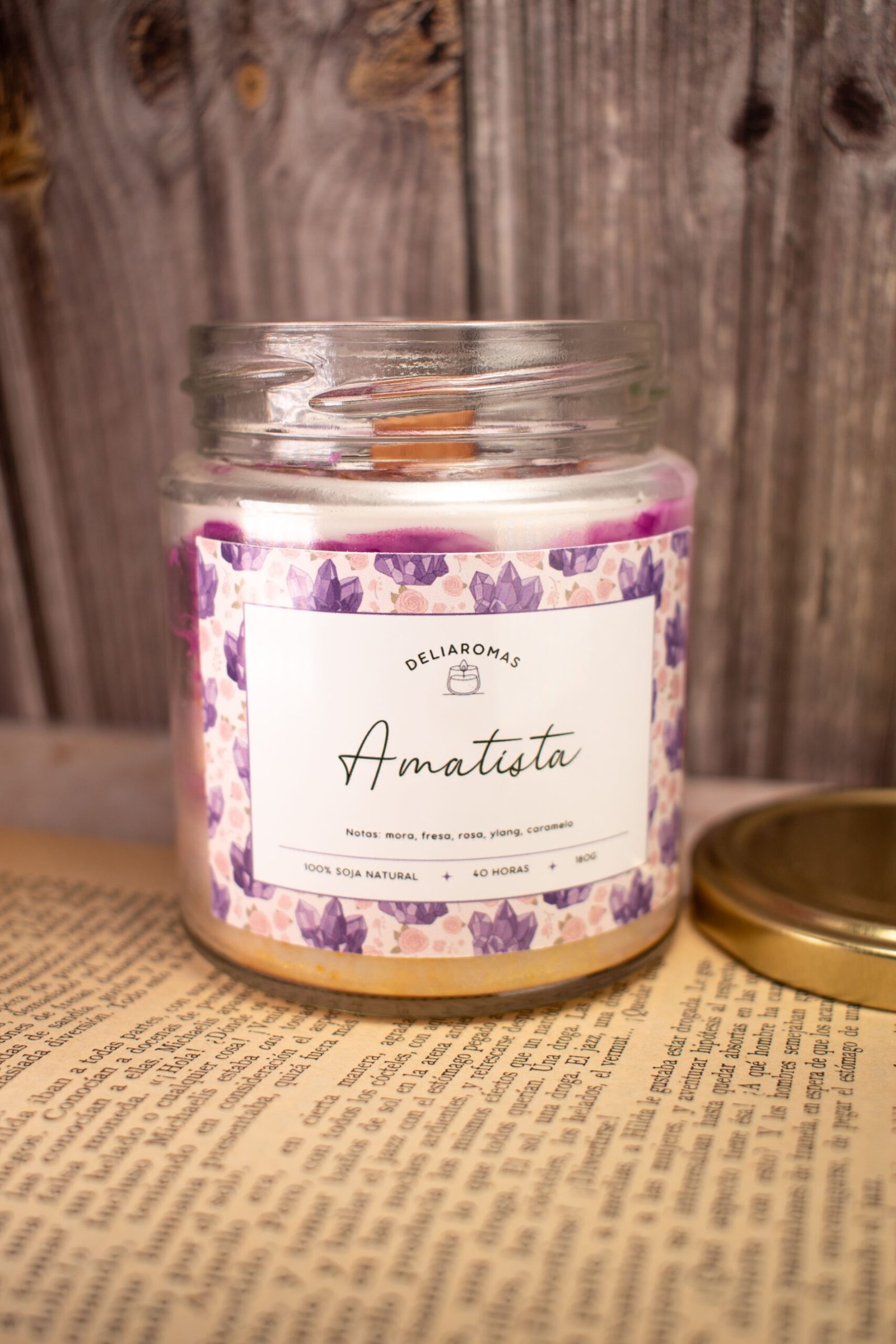 Vela aromática de Amatista