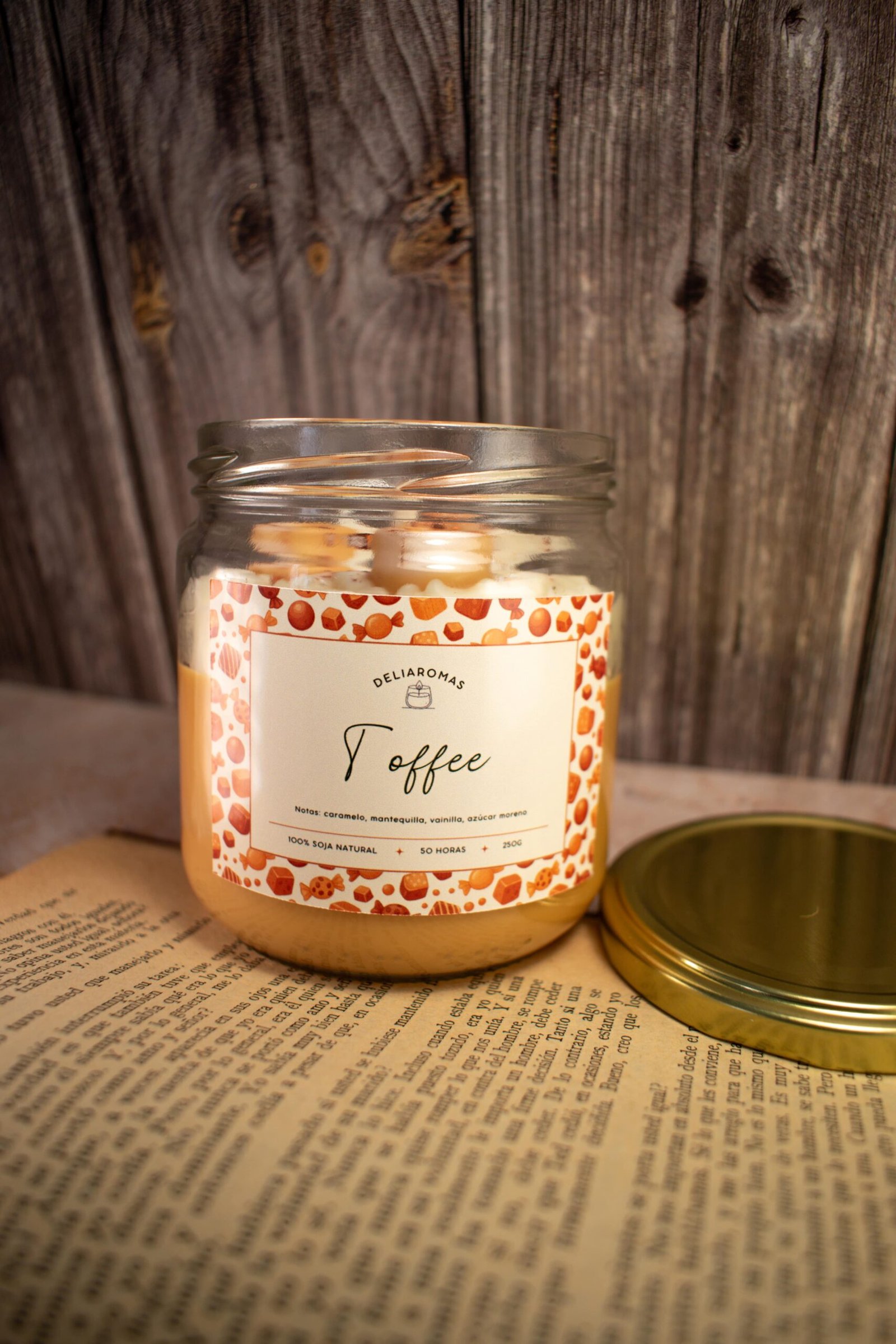 Vela aromática de Toffee