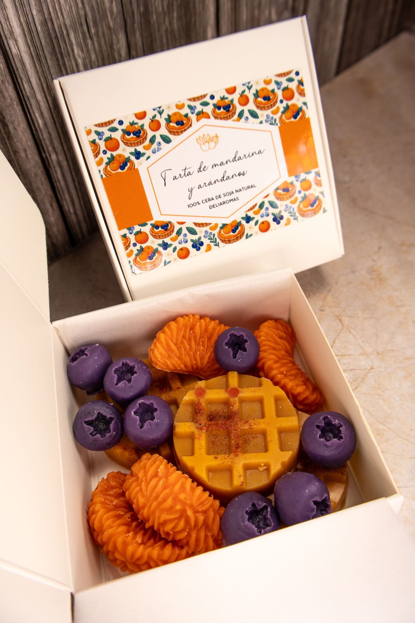Wax melts de Tarta de mandarina y arándanos